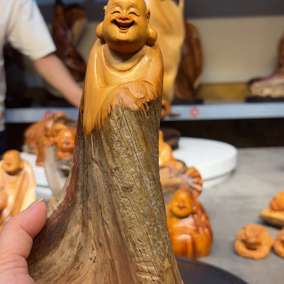 柏木太行崖柏弥勒佛