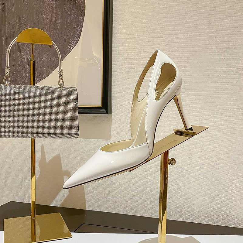 MIDITU/米蒂图 美如冠玉 羊皮高跟鞋尖头2025年新款单鞋细跟高端