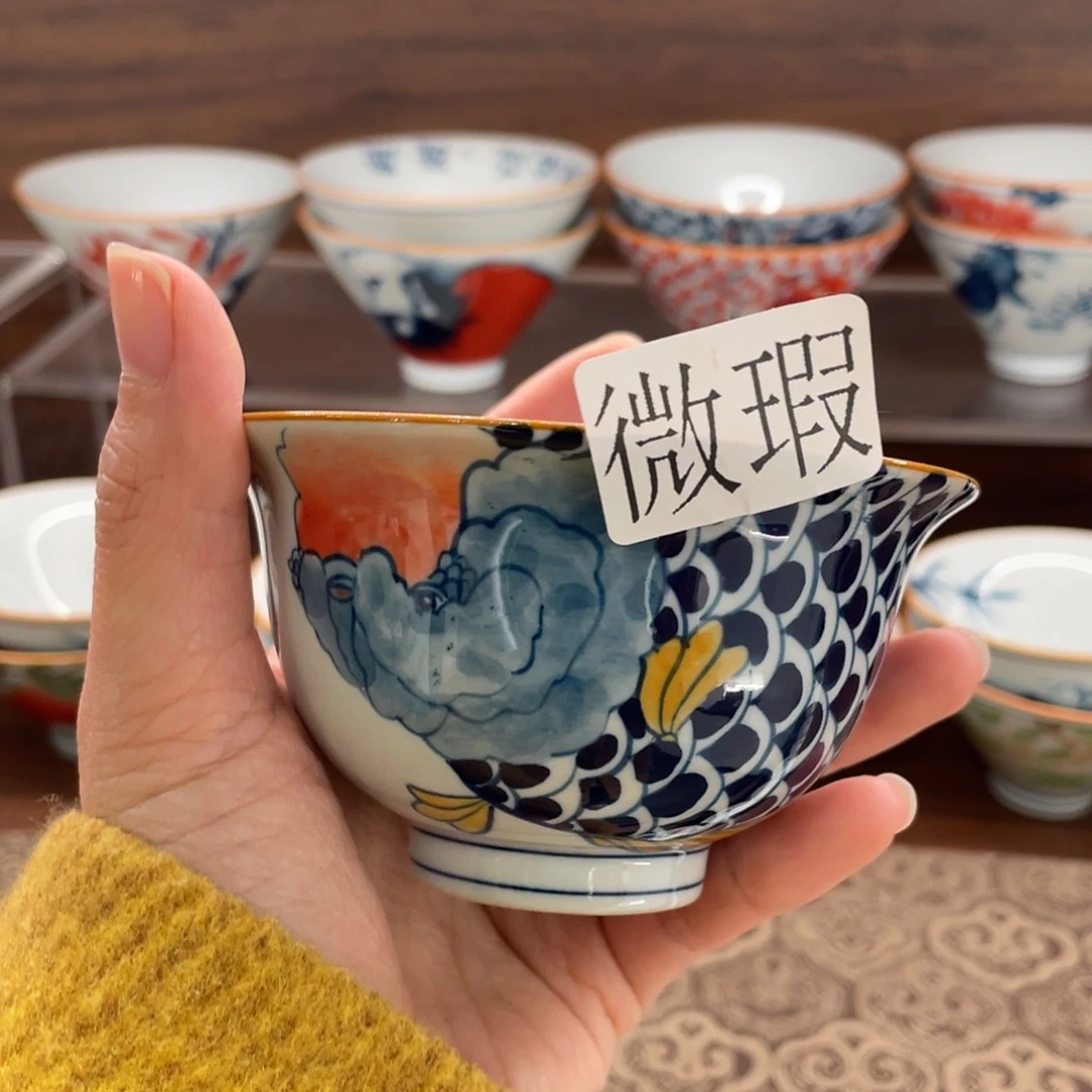 有瑕釉下彩纯手绘