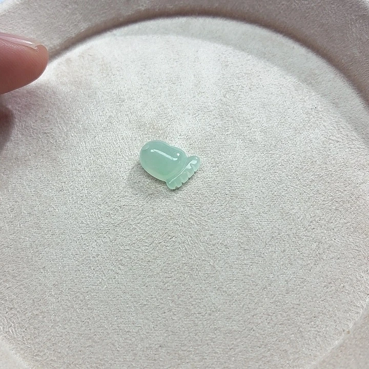 自***然翡翠18K金镶嵌手链天然缅甸翡翠A货