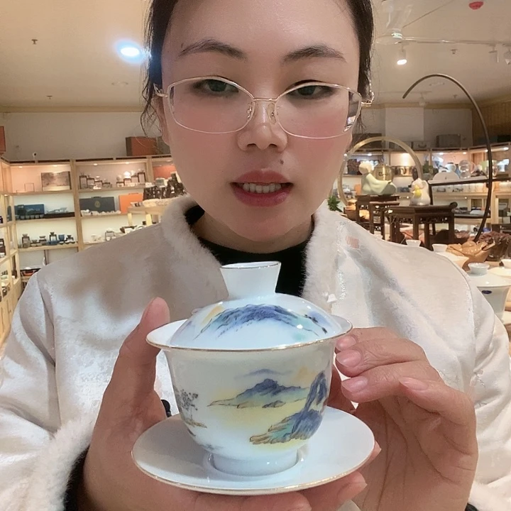 青瓷茶具盖碗瓷器