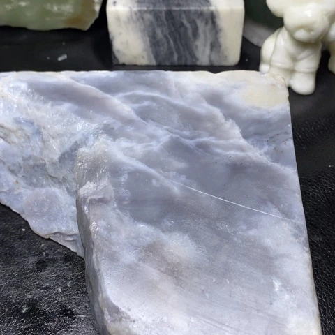 和田玉珠宝奇石足铂镶嵌淡*?