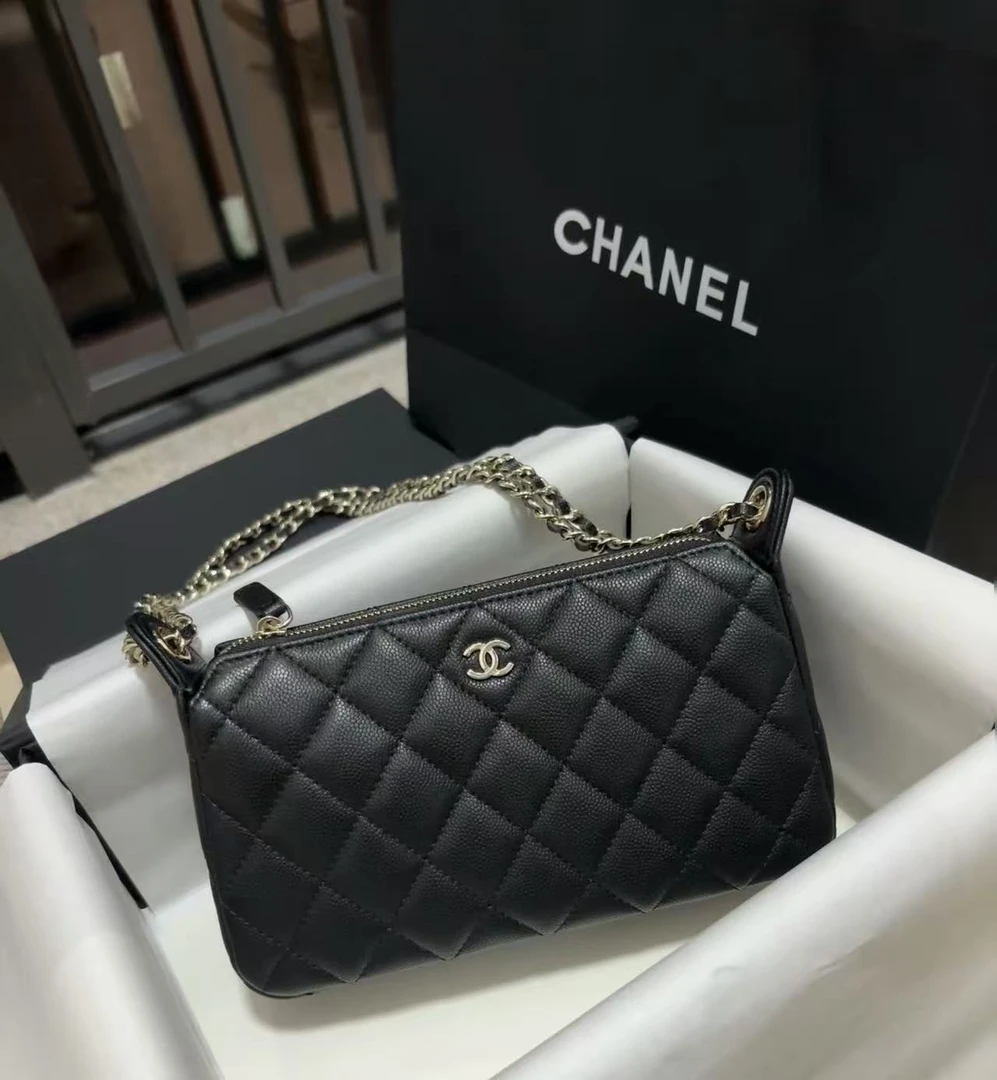 未使用 Chanel/香奈儿 多多奢品/香奈儿25A大麻将黑色荔枝皮/全新