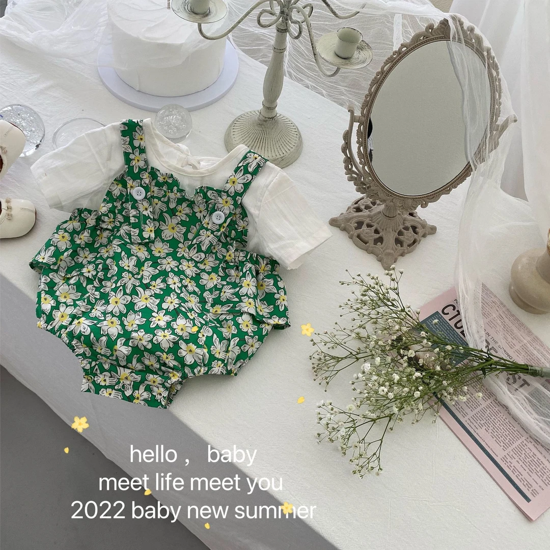 CC6423 包屁衣新生儿衣服夏装新款宝宝衣服ins上衣裤子婴儿套装
