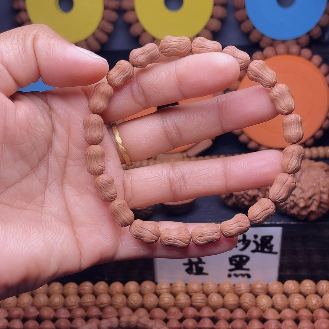 满***哥手串桃核秦岭龙纹桃核小棒骨