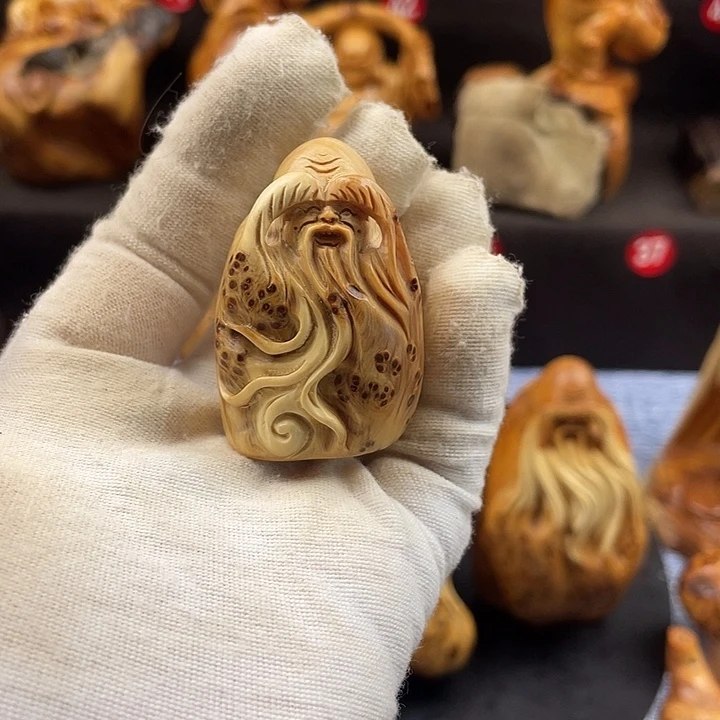 柏木（崖柏）寿星手把件