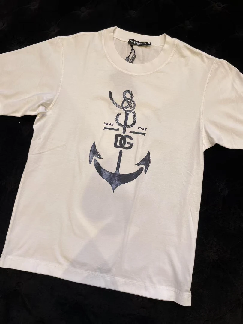 （可可在米兰）D…G折扣款 白色海军体恤