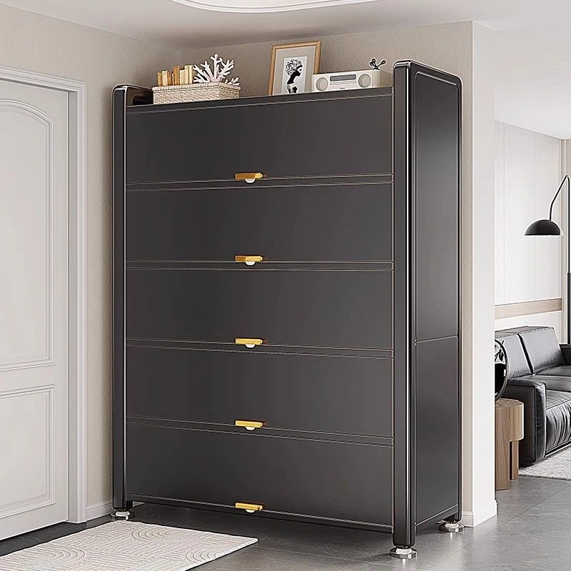 收藏新款钢制鞋柜家用落地厨房置物架加厚加固多层防尘