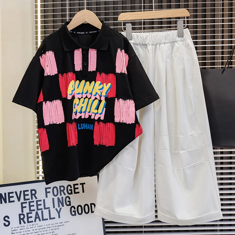 儿童装男童夏装短袖套装2025新款夏季中大童运动夏款酷帅气时髦潮