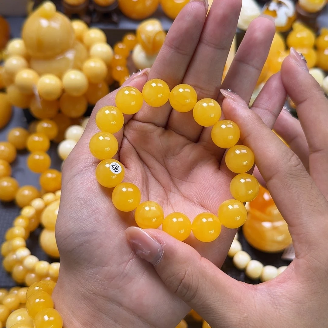 未镶嵌蜜蜡珠宝奇石同料14mm