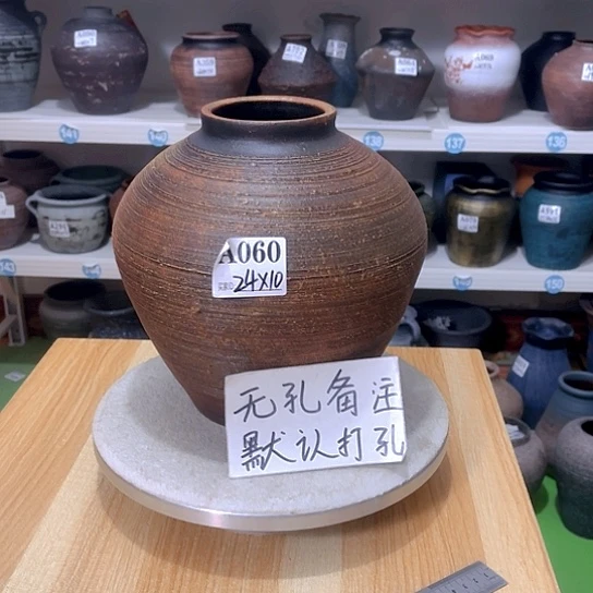 红陶手工制作工艺花盆