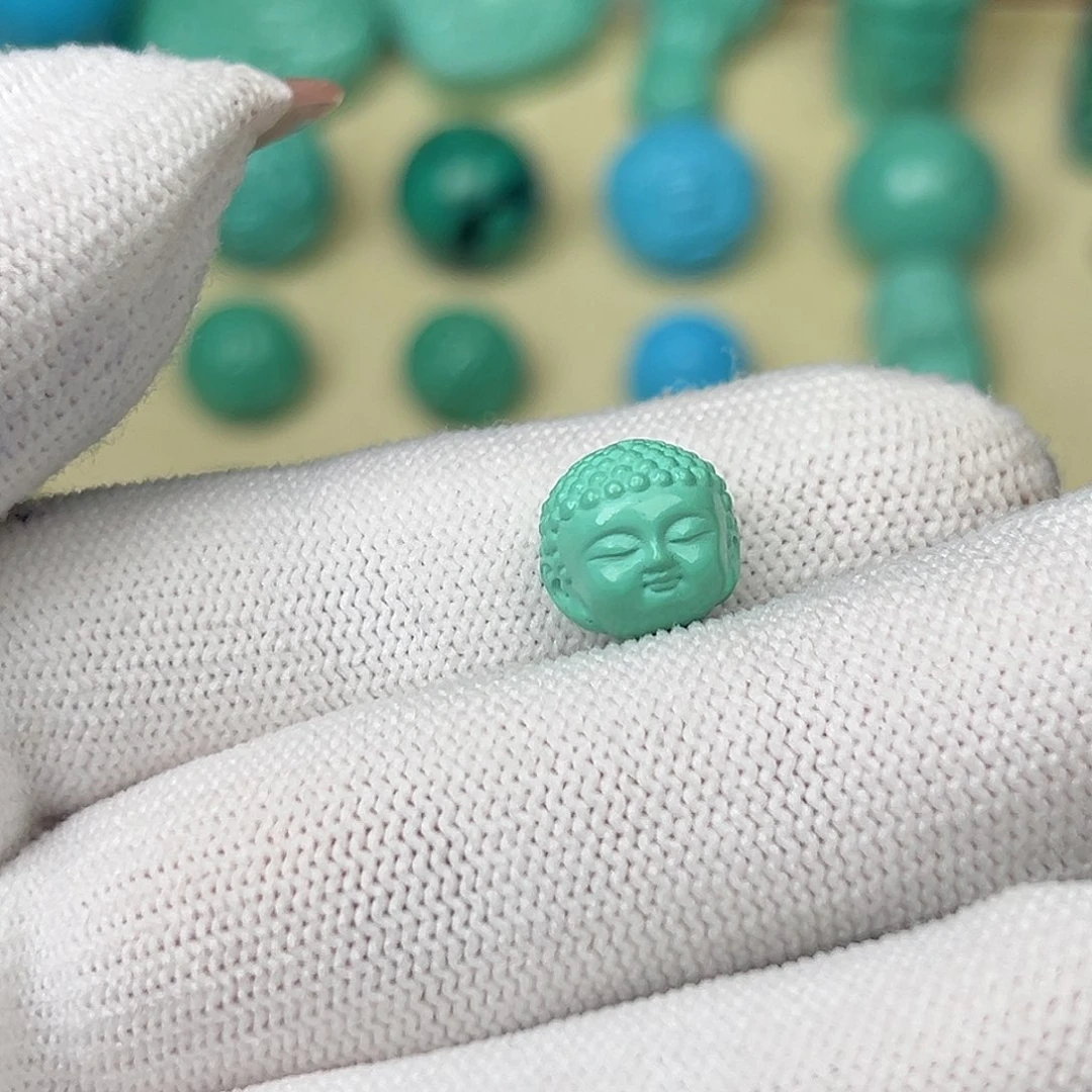 高瓷绿11mm宝宝佛圆珠