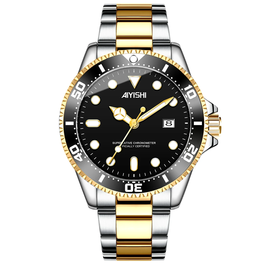 瑞士注册品牌AIYISHI爱依士全新未使用男士腕表-2089-MSGJ