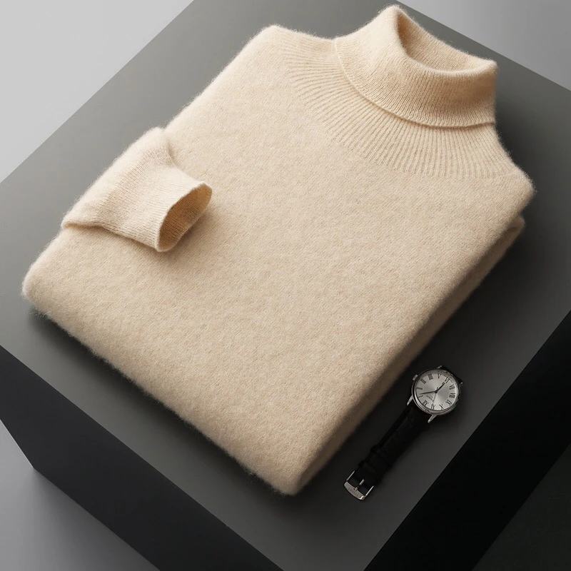 男士高领一线成衣纯羊毛净面内搭高翻领秋冬长袖上衣NS816