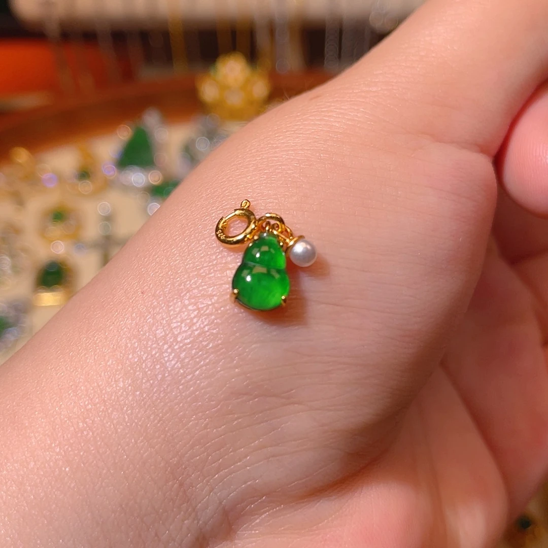 翡翠银S925镶嵌吊坠(不含链)