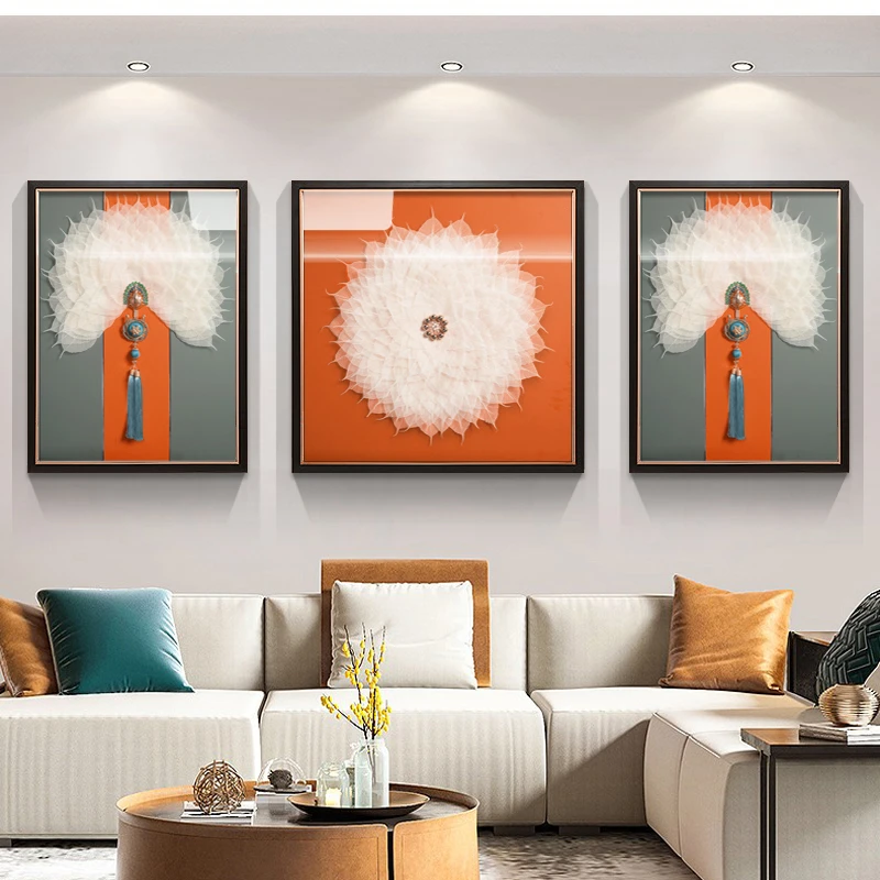 益师傅手工实物玄关装饰画走廊客厅沙发落地画中国风菩提叶80200