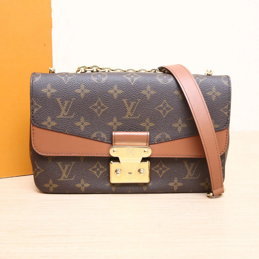 95新 LouisVuitton/路易威登 【小花念念】邮差包 焦糖色 芯片