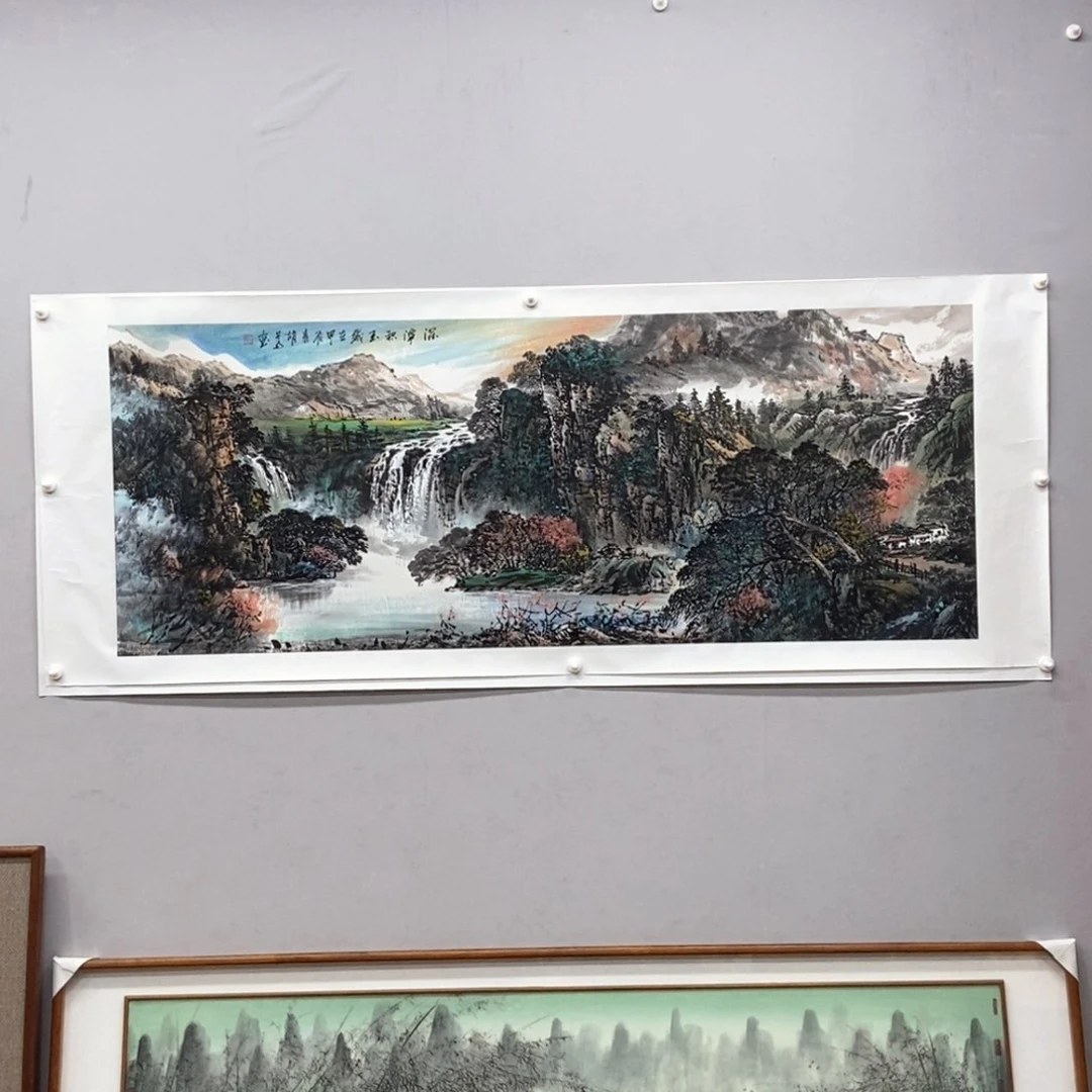 国画胡昌为小六尺真人真品