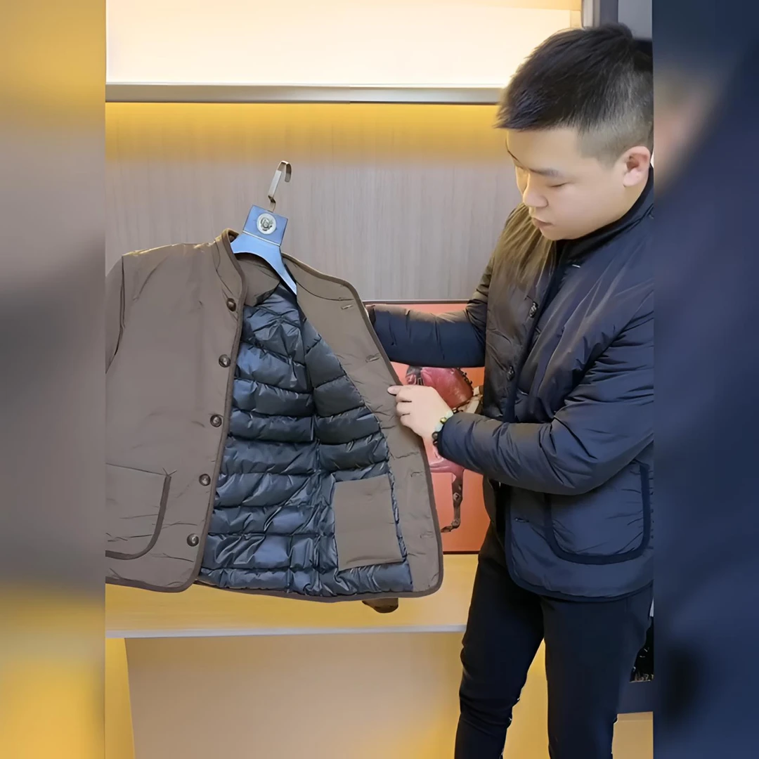 冬季新款男士棉衣保暖立领修身棉服棉衣加厚款耐磨单排扣纯色棉袄