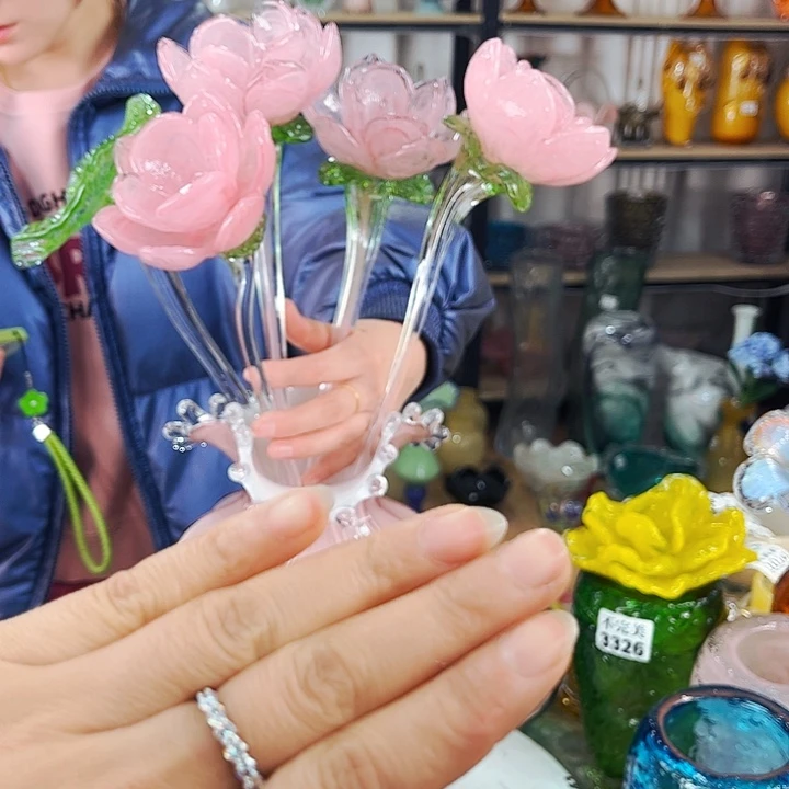 4花1叶家悦琉璃工艺品