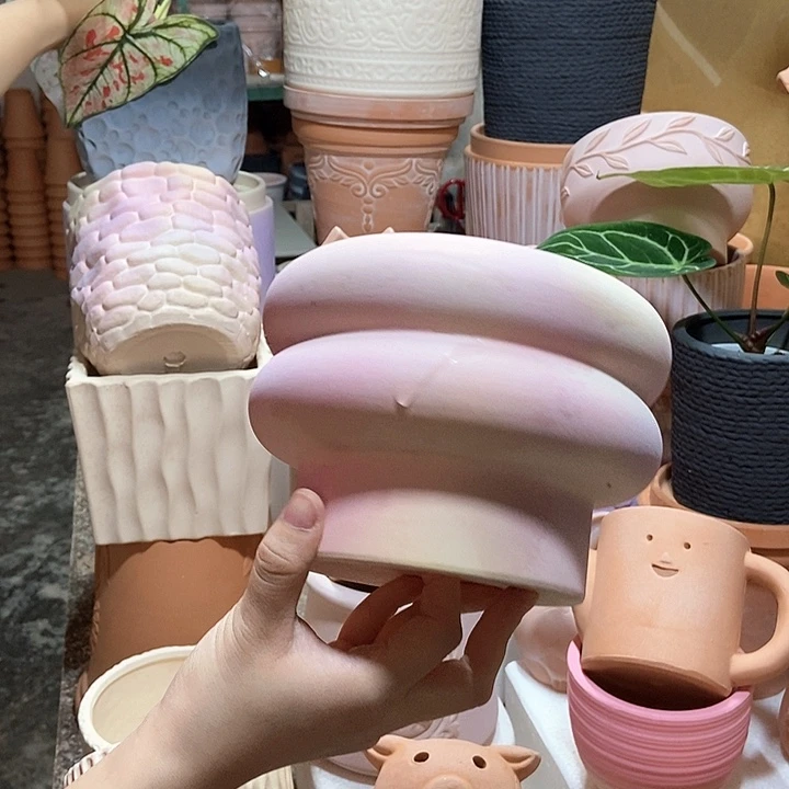 17×12炫彩甜甜圈 粗陶1个