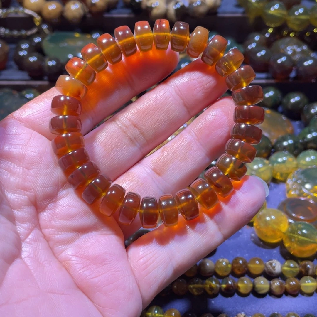 琥珀未镶嵌手链天然