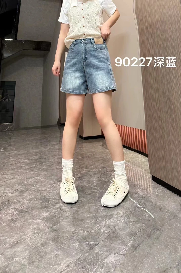 小A版高腰设计感牛仔短裤90227