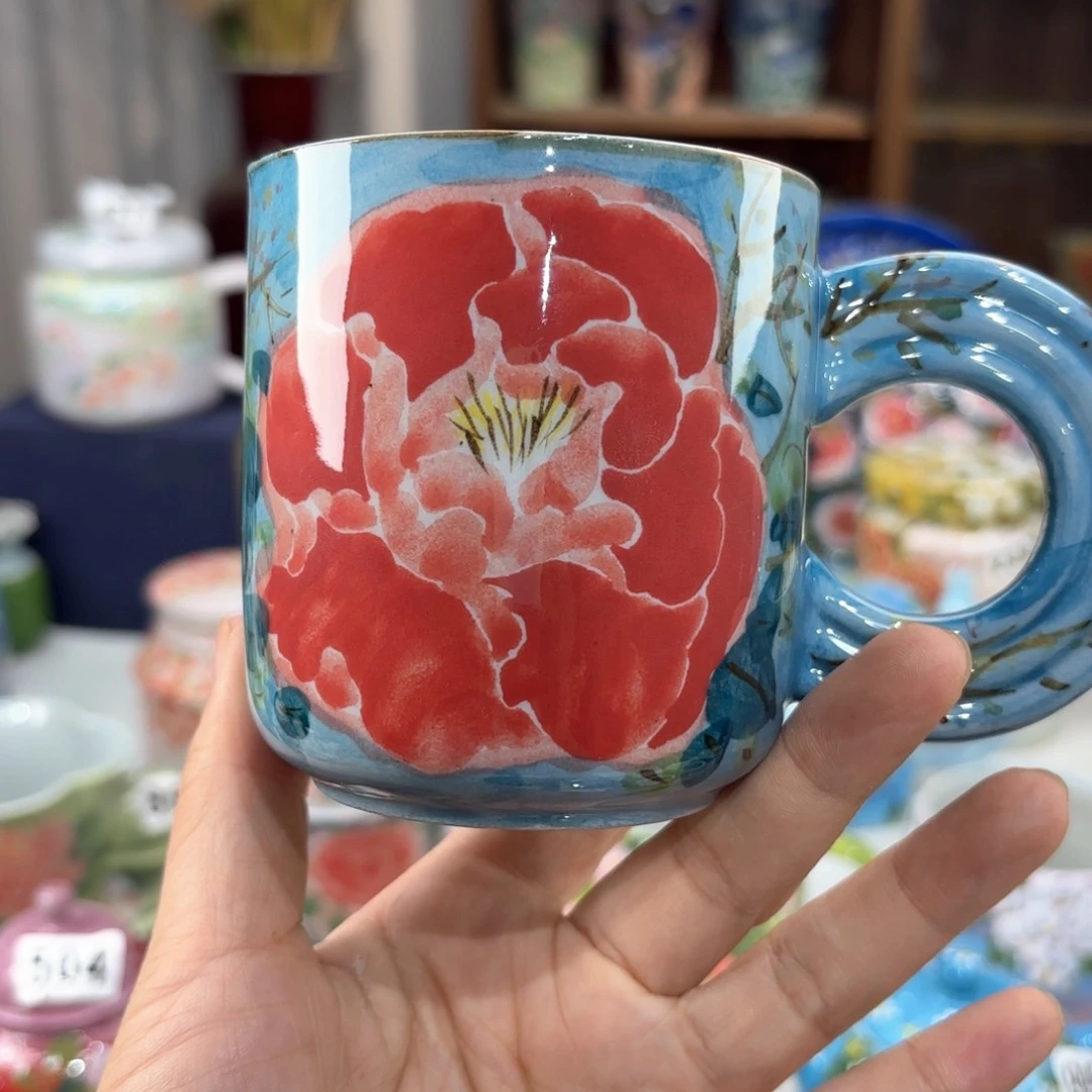 景德镇手绘高温釉下彩陶瓷茶具