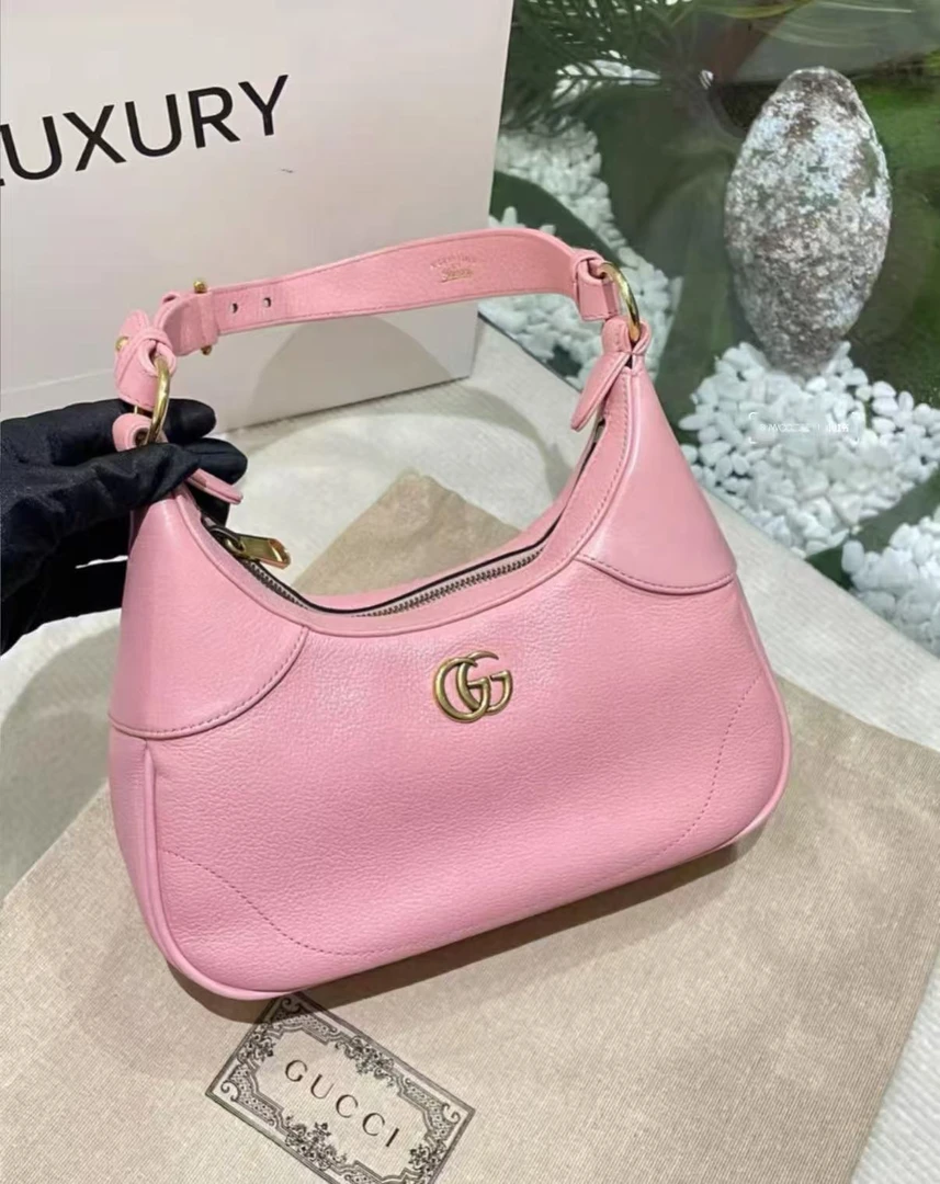 95新 GUCCI/古驰 CD 丨Aphrodite系列小号粉色腋下包/99303900