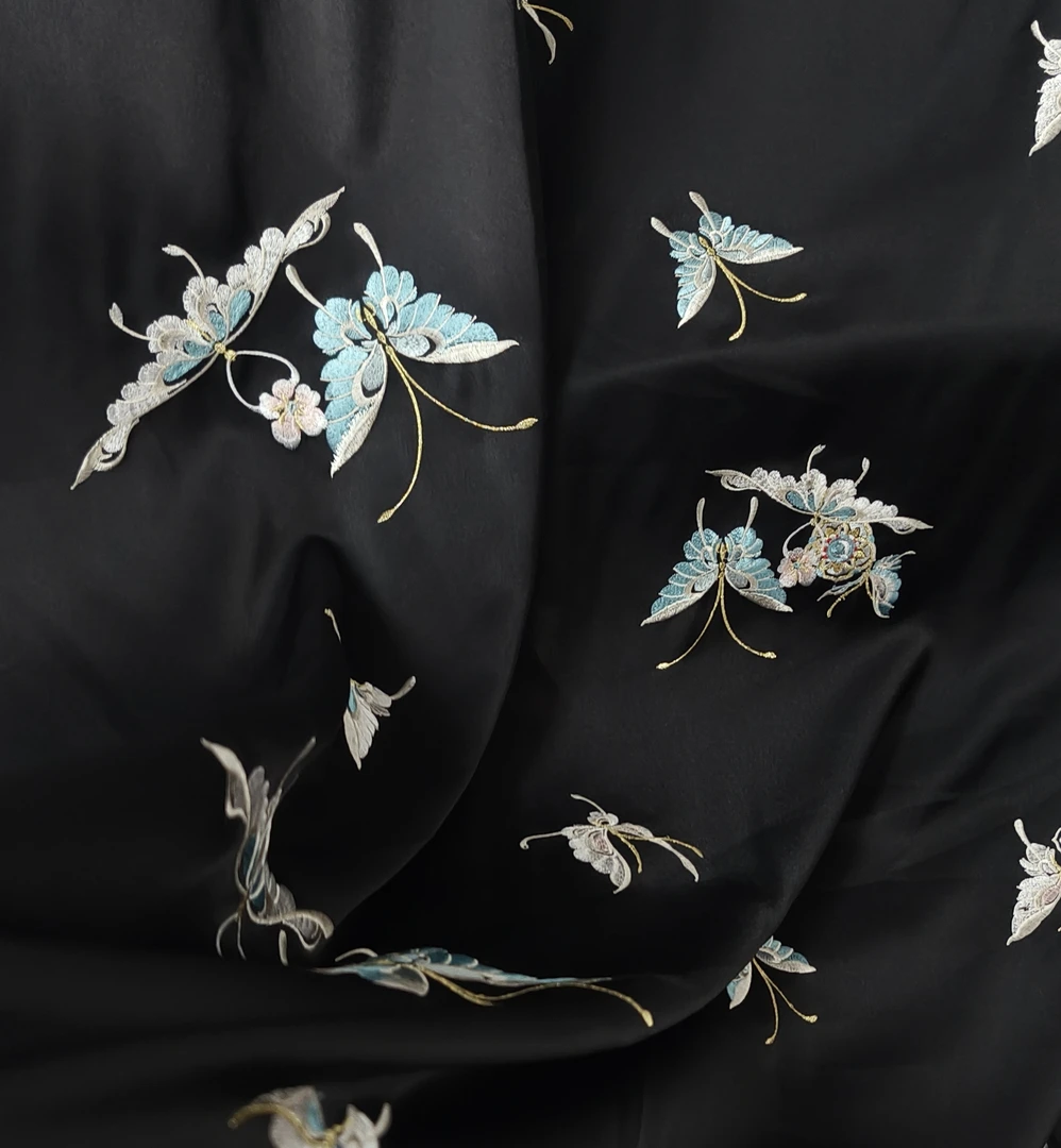 《价格链接》国风醋酸缎绣花面料