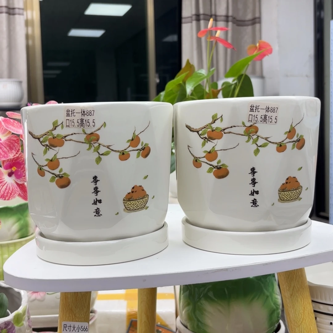 @夏西陶瓷花盆@@5887