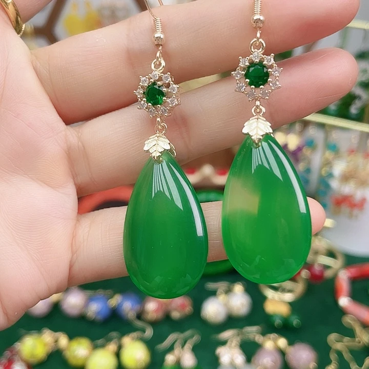 玛瑙/玉髓耳钉合金