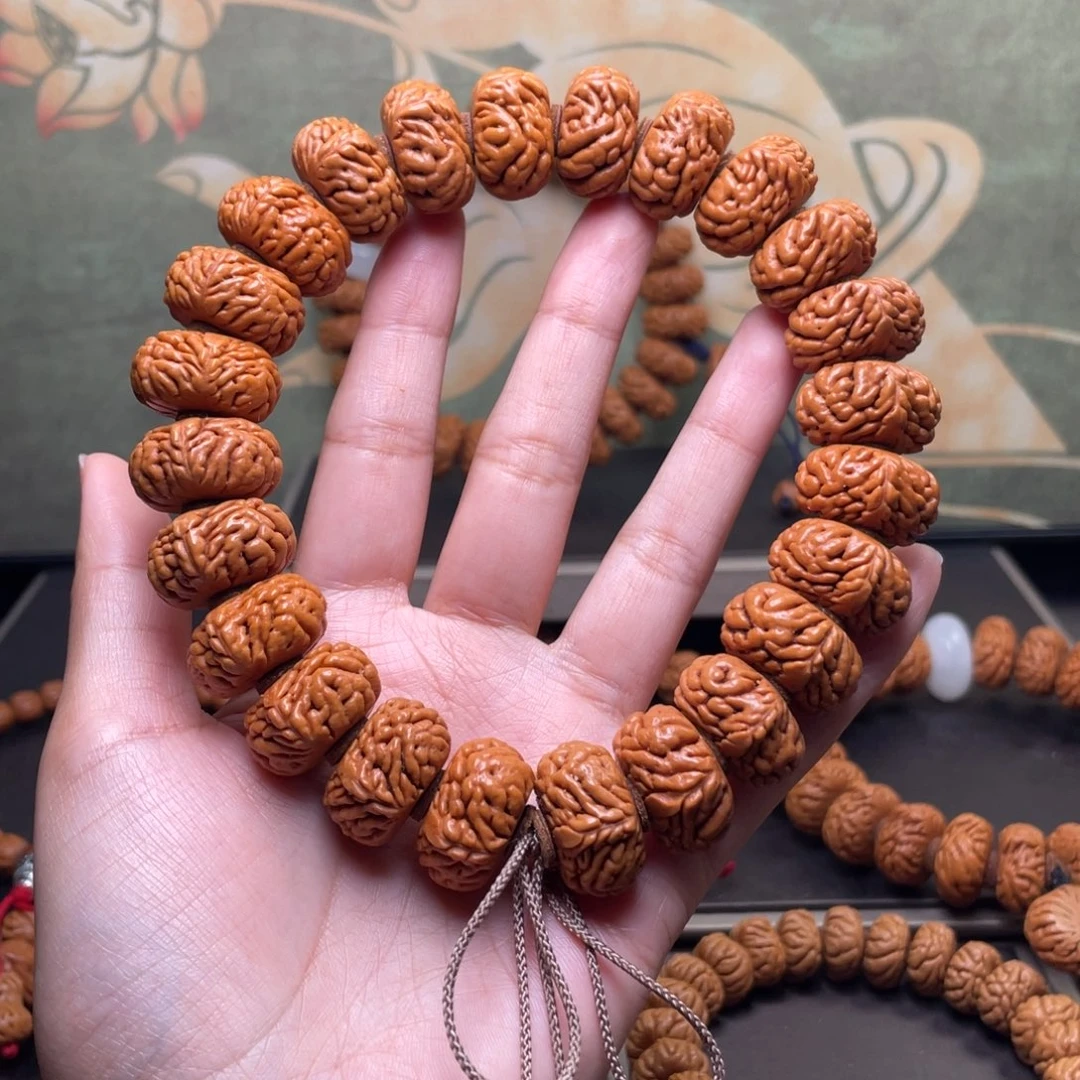 桃核吊坠22麒麟纹手持