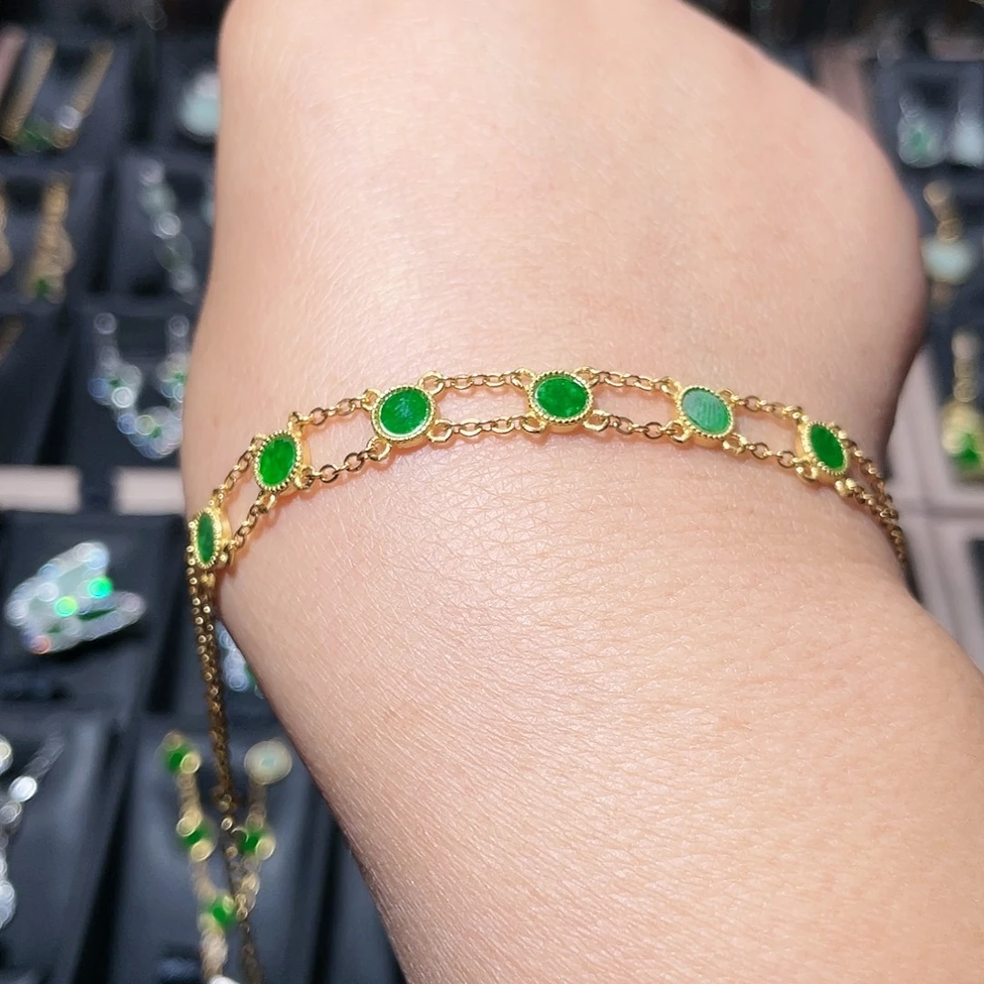 翡翠银S925镶嵌颈饰