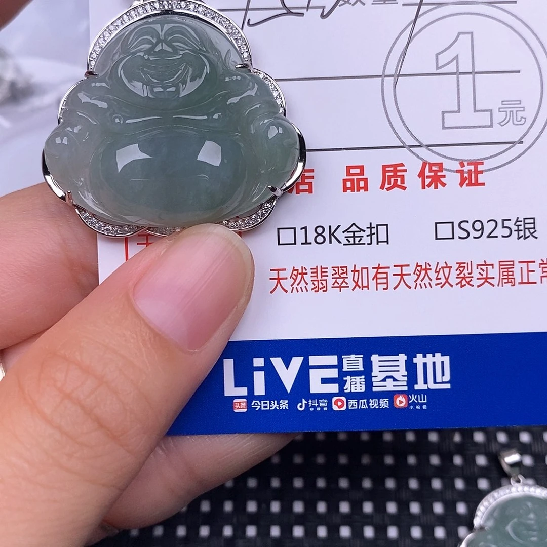 翡翠银S925镶嵌颈饰