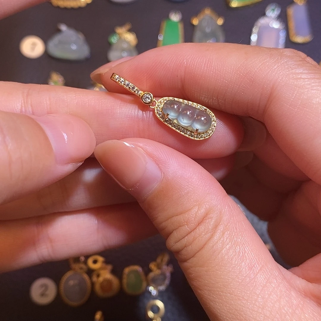 翡翠银S925镶嵌项链