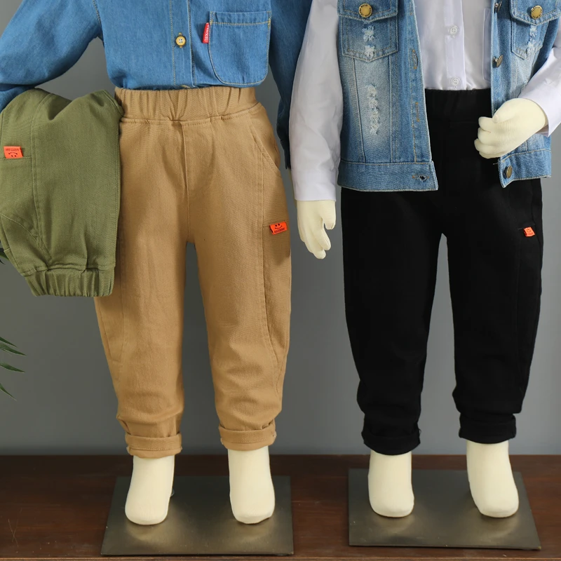 牛范童装休闲裤弹力男童裤子春秋新款秋装笑脸弹力洋气韩版长裤潮