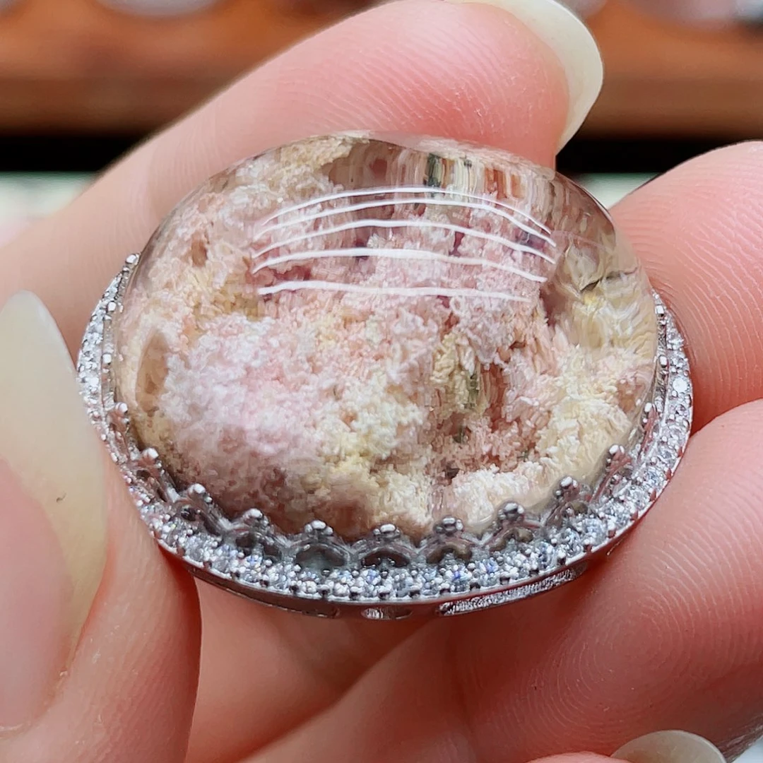 银S925镶嵌吊坠(不含链)水晶?****磨合