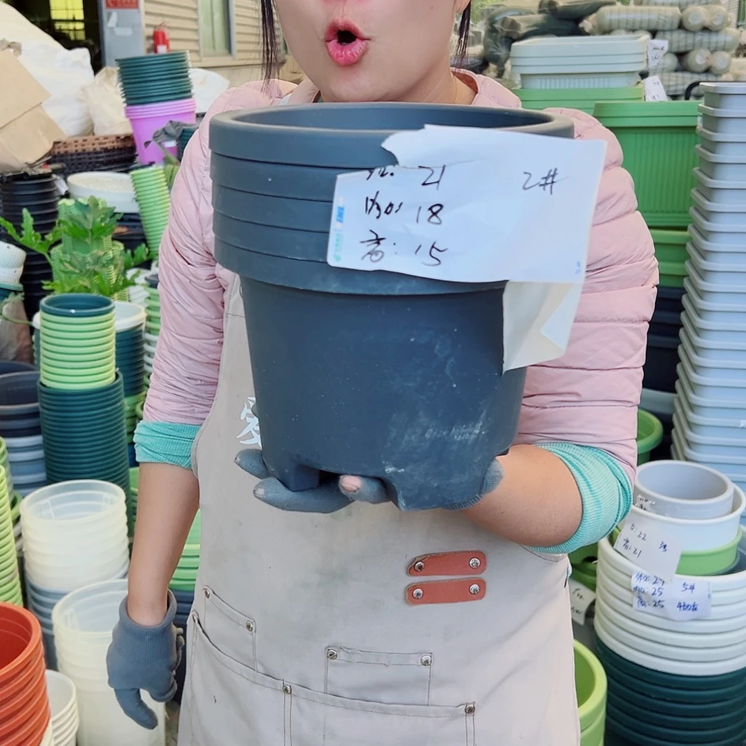 瑕疵球根盆2#灰黑色5个无托