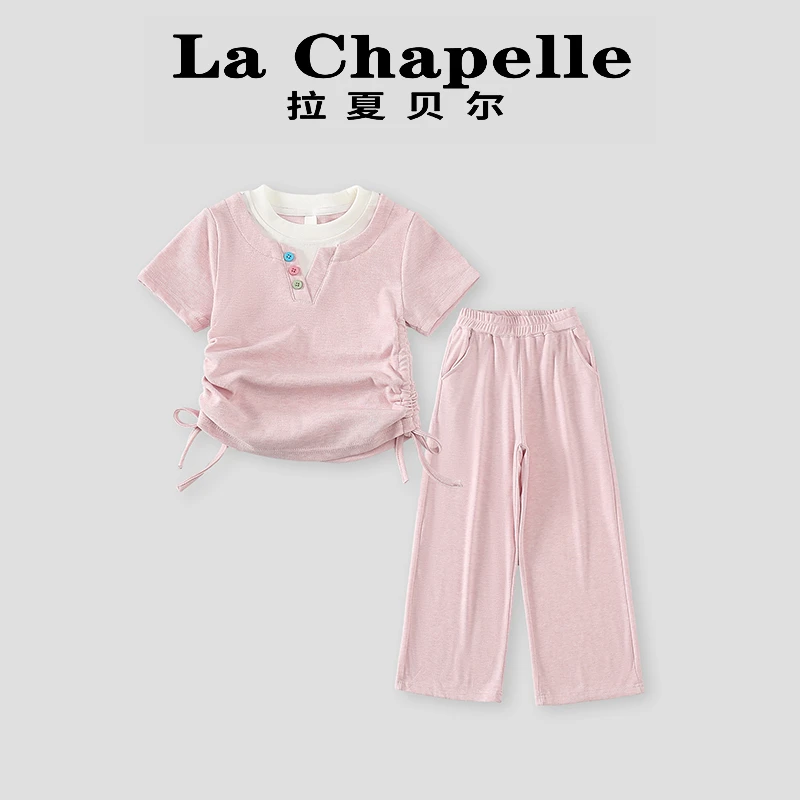 La Chapelle【拉夏贝尔】时尚夏季新款甜酷短袖两件套LD115