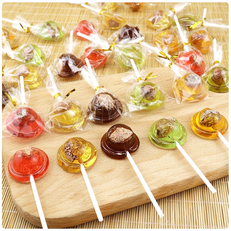 网红黑糖麦芽糖话梅夹心棒棒糖酸甜可口8090怀旧零食休闲食品xk