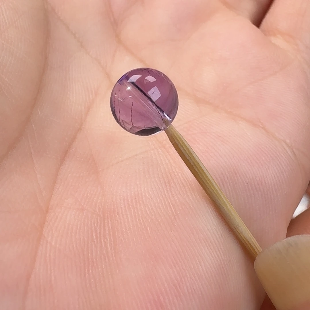 天然辰砂超七单珠
