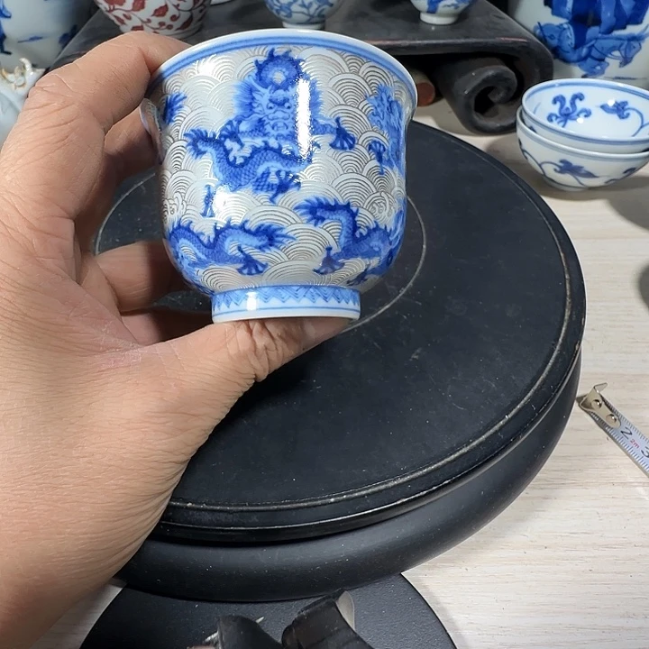 c***a摆件青花花卉小小摆件