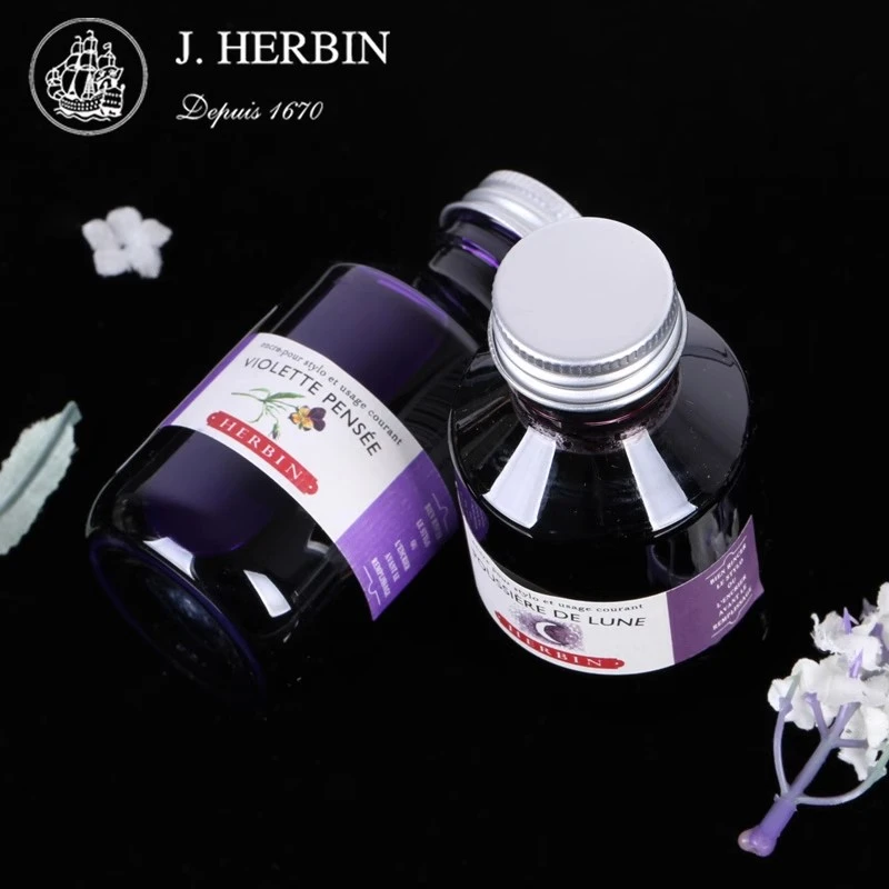 【J.Herbin 简赫本】D钻石大瓶装100ML墨水彩色钢笔彩墨非碳素染料