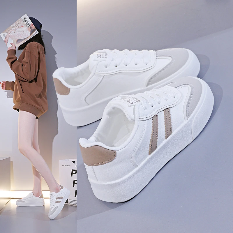 厚底百搭小白鞋女夏季新款女鞋2025学生软底休闲运动板鞋平底潮鞋