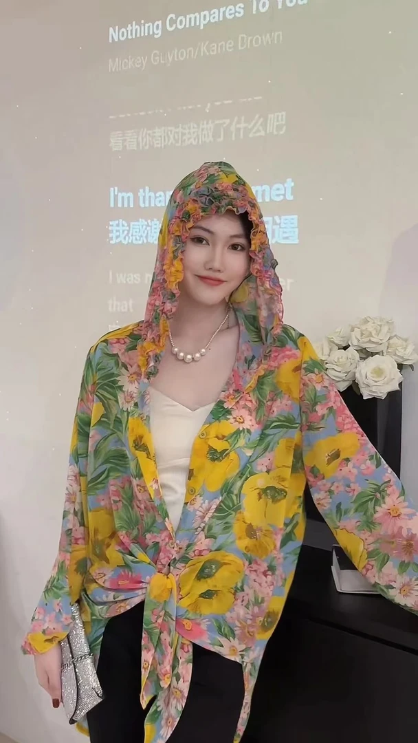 夏季新款时尚百搭防晒衫连帽开衫薄款女外套风衣大码