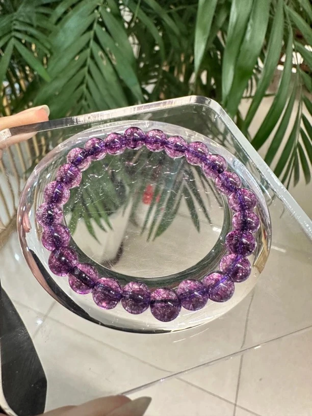精美紫水卡8毫米单圈手串