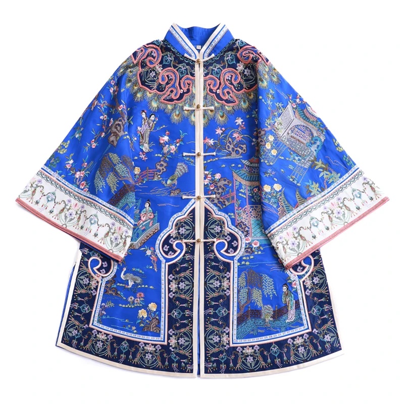 「兰华熠熠」乐锦坊 桑蚕丝 国风手工设计百搭刺绣国潮女装汉服上衣