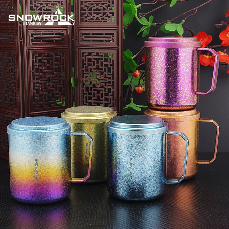 380ml冰花纯钛双层办公杯马克杯