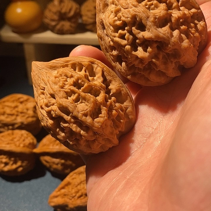 文玩核桃把件42尺大沽石